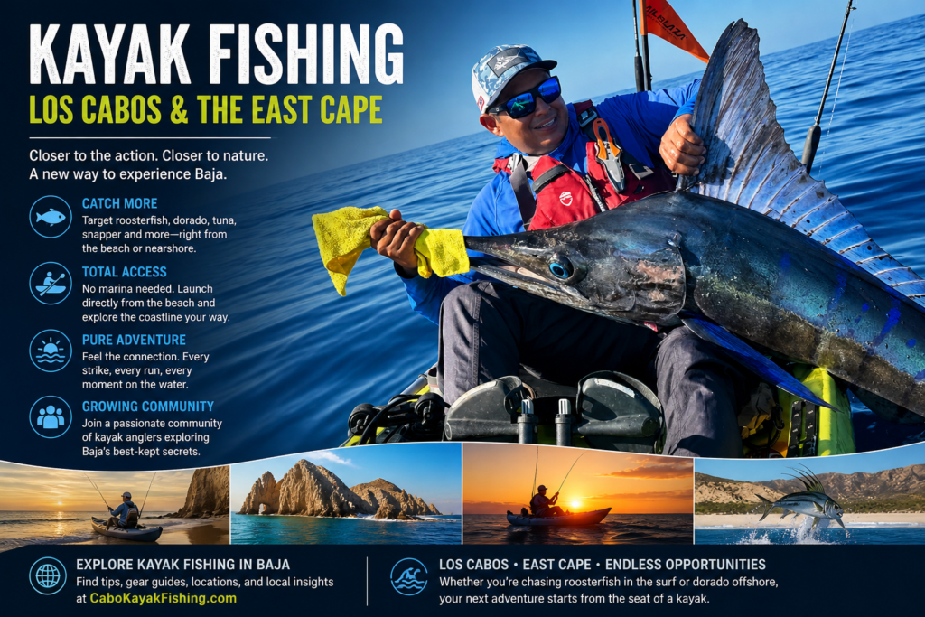 Kayak fishing is growing in Los Cabos and the East Cape,
