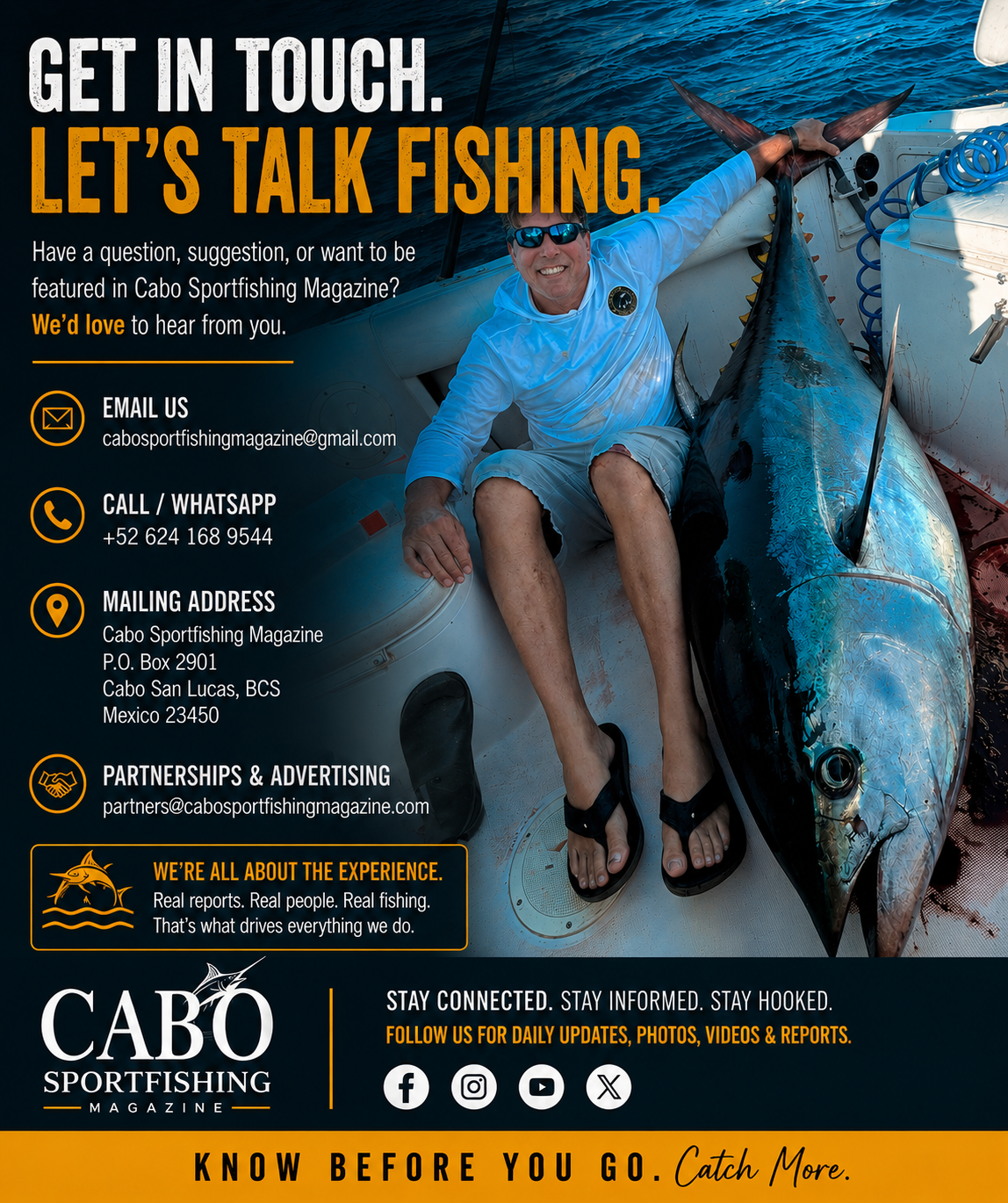 Cabo Sportfishing Magazine Contact Page