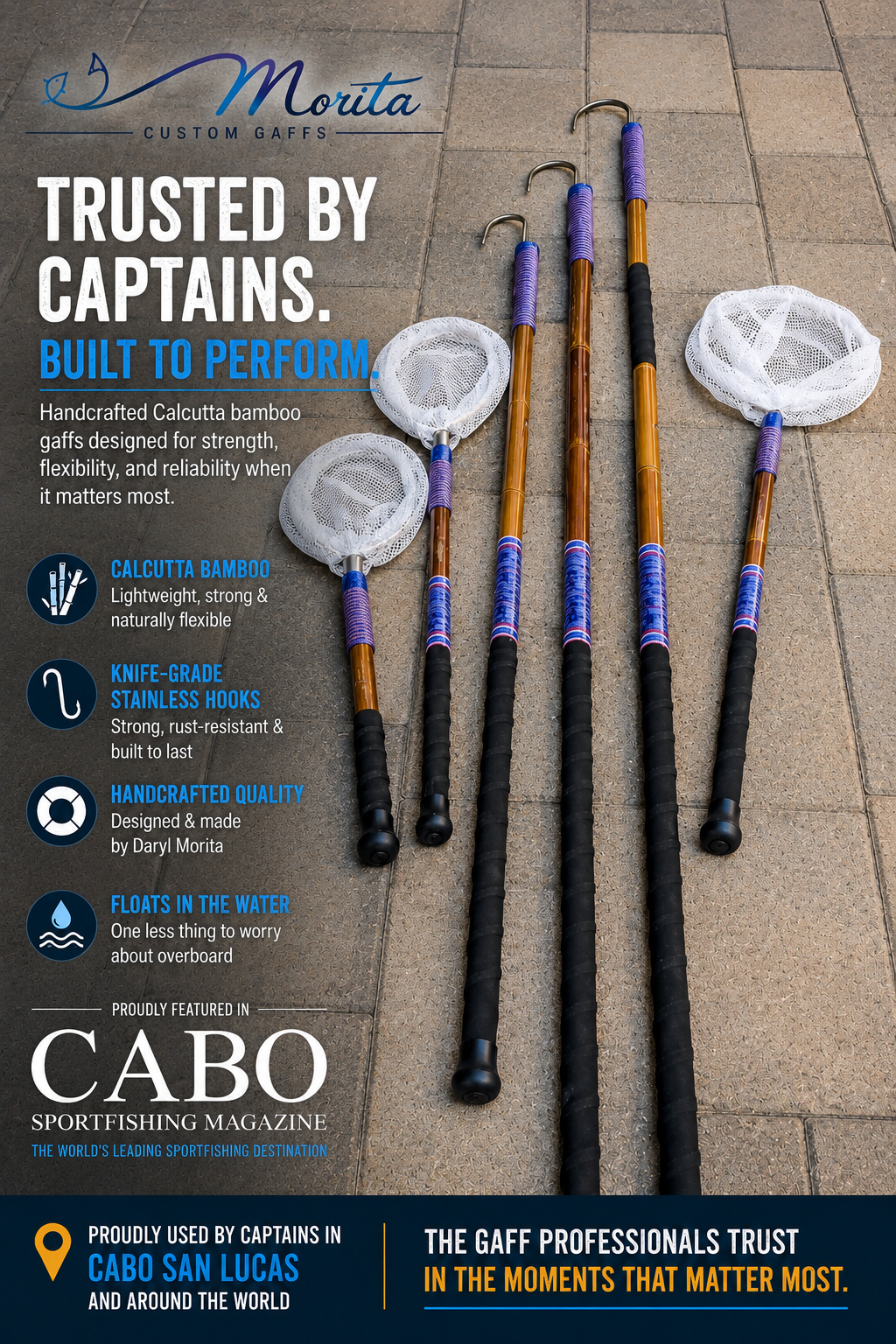 Cabo Sportfishing Magazine Morita Gaffs